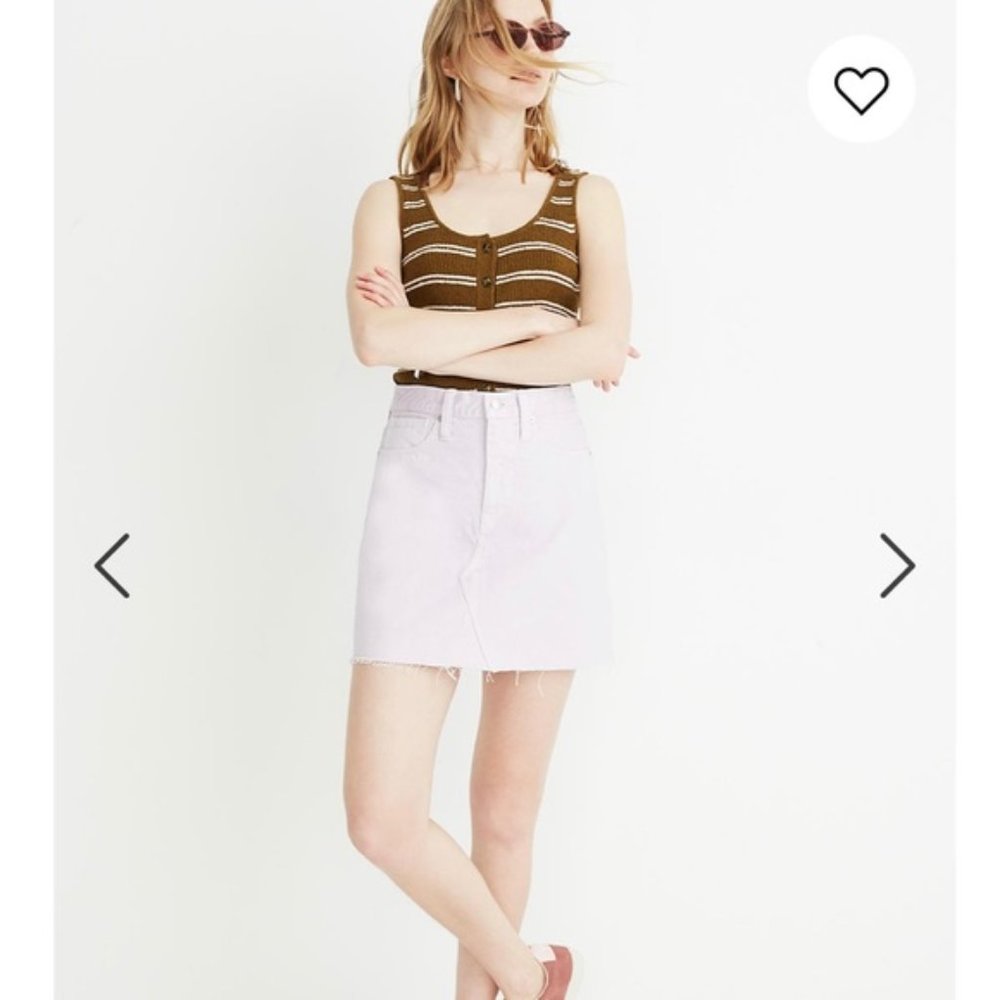 NWOT Madewell lilac lavender denim jean skirt